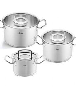 Bộ nồi inox Fissler Original Pro 3 món cao cấp (nắp kính)