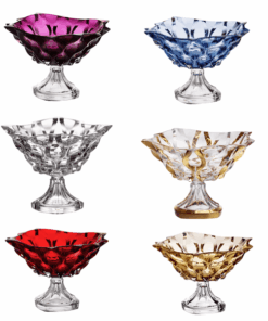 Chân bồng pha lê Bohemia Samba 30,5cm nhiều màu