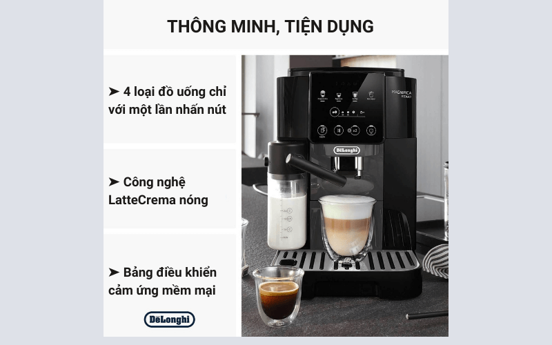Máy pha cà phê De'Longhi Magnifica ECAM 22260BG màu đen