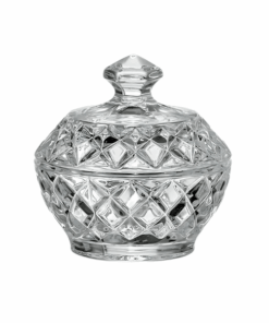 Hũ pha lê đựng đường, bánh kẹo, mứt, hạt các loại Bohemia Crystal 9cm