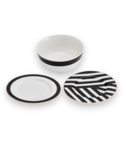 Đồ dùng bàn ăn Mikasa Luxe Deco nhiều món, chất liệu sứ xương