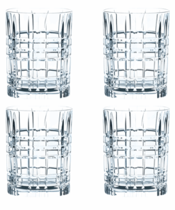 Set 4 cốc whisky thấp Nachtmann Square 101050 345ml