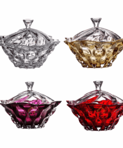 Thố pha lê Bohemia Samba 21cm nhiều màu