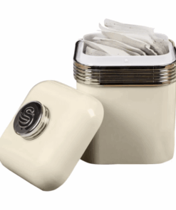 Set 3 hộp đựng cà phê, trà và đường SWAN màu kem