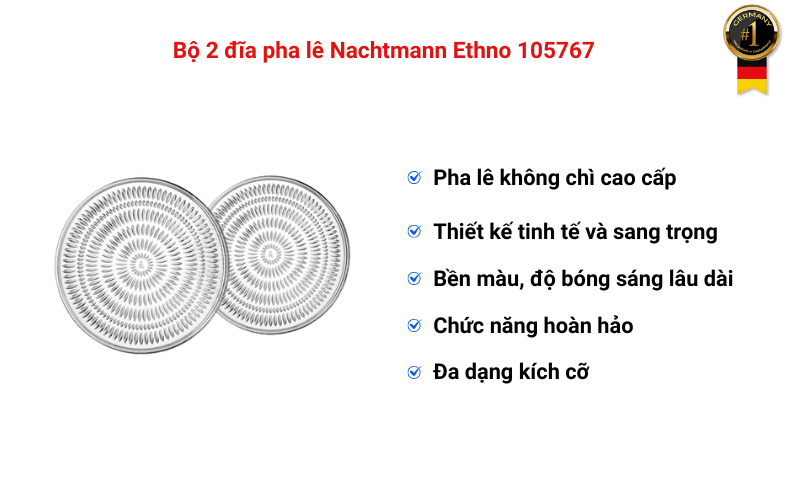 Bộ 2 đĩa pha lê Nachtmann Ethno 105767