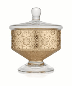 Hũ kẹo Arabesque Gold Leaf 20cm IVV 7530.2