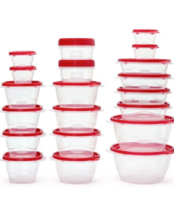 Set hộp Rubbermaid TakeAlongs (20 hộp) màu đỏ Ruby - Made in USA