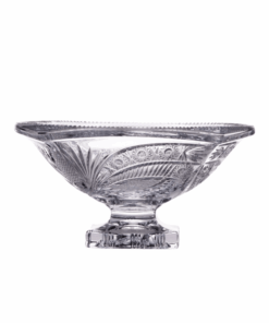 Mâm bồng chân đế vuông M56 34cm Crystal Bohemia