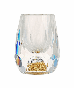 Bộ chén rượu pha lê mắt trâu vàng 24k