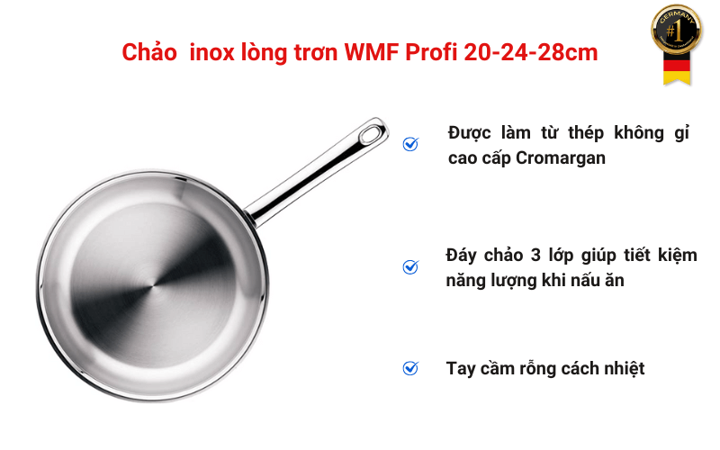 Chảo inox lòng trơn WMF