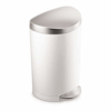 Thùng rác bán nguyệt Simplehuman 10l màu trắng