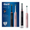 Set 2 bàn chải điện ORAL-B Pro 3 3900 màu đen và hồng