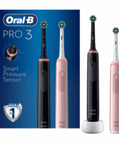 Set 2 bàn chải điện ORAL-B Pro 3 3900 màu đen và hồng