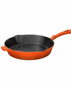 Chảo gang Ernesto 25cm hình tròn màu cam