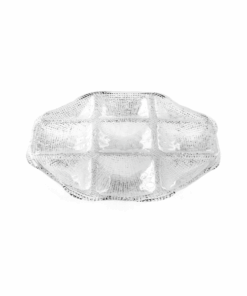 Đĩa Diamante Octagonal Clear 33x33cm IVV