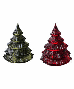 Thố Tree 16.5cm Crystal Bohemia màu xanh lá/ màu đỏ