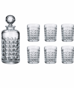 Bộ bình rượu pha lê Bohemia Diamond gồm 1 bình đựng rượu 700ml và 6 cốc 230ml