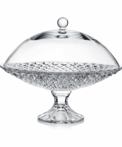Chân bồng có nắp Rogaska Diamond trắng 35cm