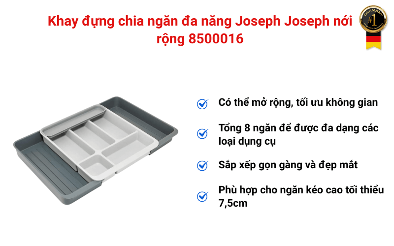 Khay đựng chia ngăn đa năng Joseph Joseph nới rộng 8500016