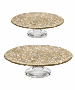 Đĩa chân đế IVV Arabesque Gold Leaf, nhiều kích cỡ