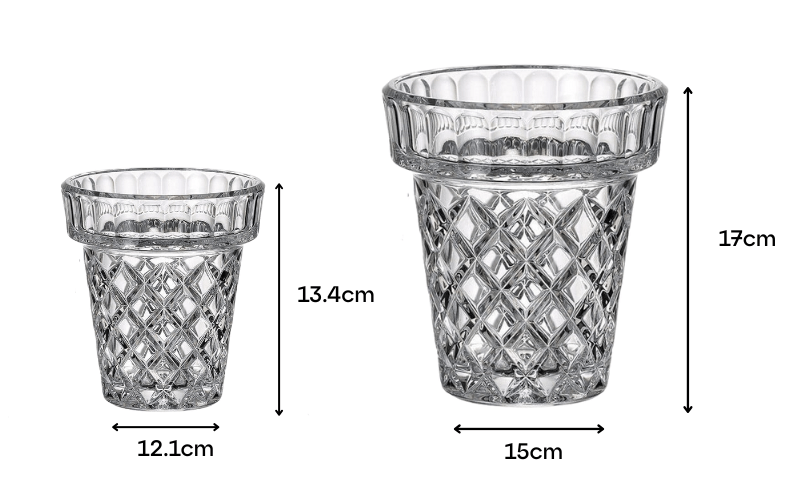 Lọ hoa Diamond Classic Crystal Bohemia