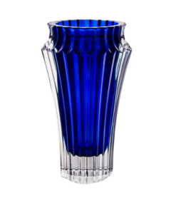 Lọ hoa Crown Jewel Rogaska 25cm màu xanh dương