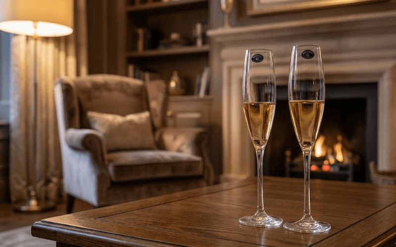 Set 6 ly champagne Loxia 210ml Crystal Bohemia