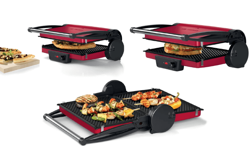 Máy nướng đa năng 2in1 BOSCH TCG4104 màu đỏ