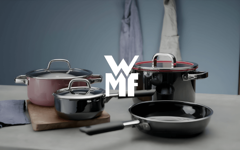 Bộ nồi WMF Provence Plus 5 món kèm quánh và chảo thép WMF 24cm