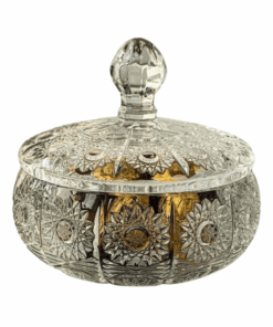 Hũ pha lê đựng bánh kẹo, mứt, hạt các loại Bohemia 16,5cm