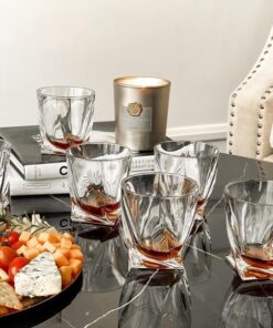 Bộ 6 cốc pha lê Bohemia Quadro 340ml