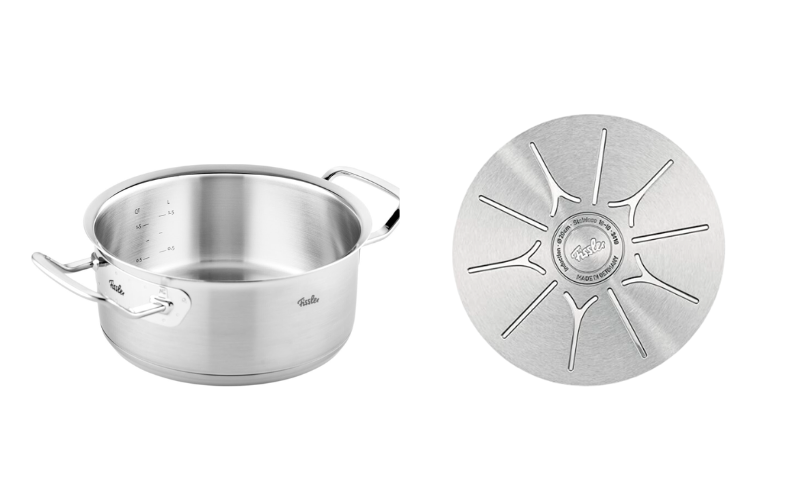 Nồi thấp Fissler Original Pro 20cm 2,9 lit vung kính