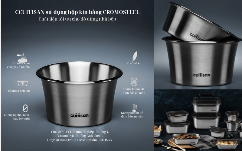 Hộp Inox Cao Cấp Cuitisan Flora nhiều dung tích
