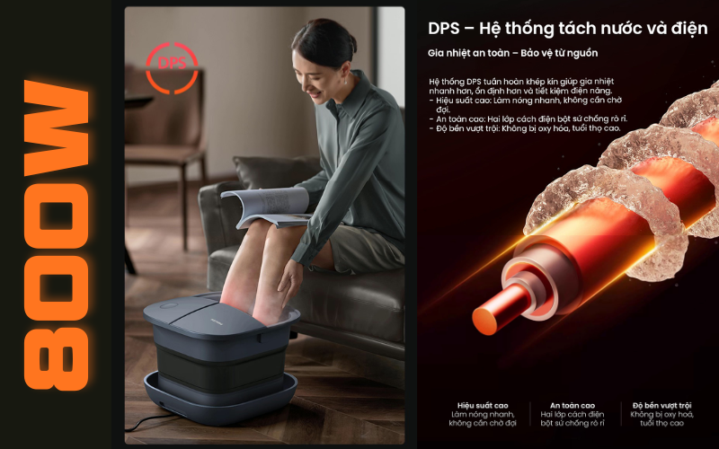bồn ngâm chân massage Philips PPM6504