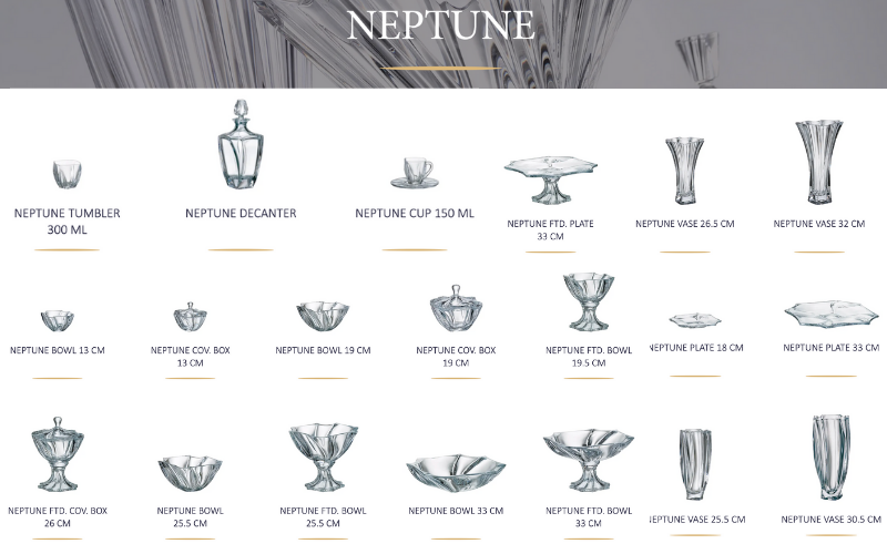 Thố kẹo Bohemia Neptune cao cấp 13 cm