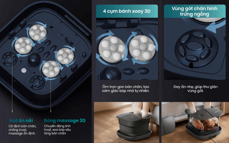 Con lăn bồn ngâm chân massage Philips PPM6504