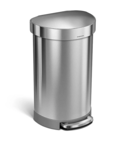 Thùng rác bán nguyệt Simplehuman 45L màu inox