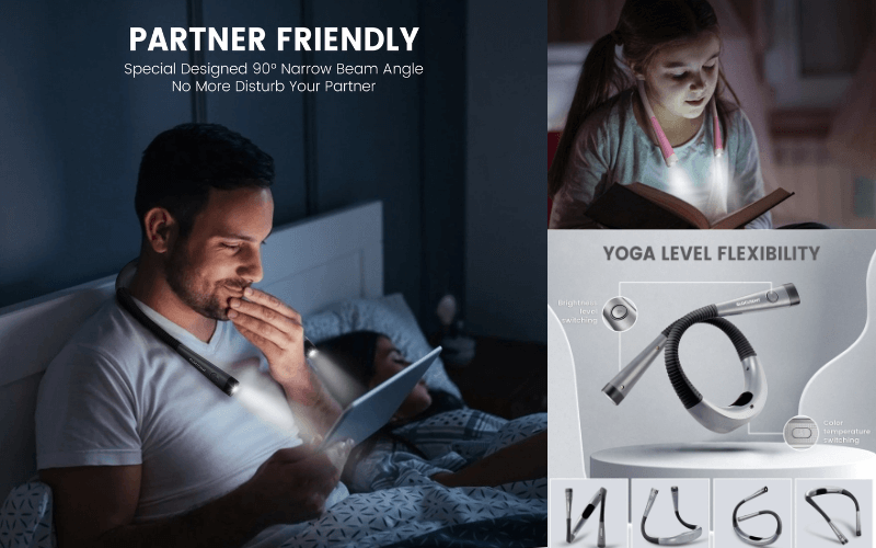 Đèn đọc sách Glocusent nhiều màu