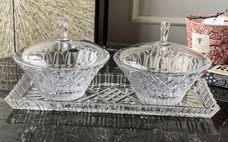 Thố Memphis trắng 19.5cm Crystal Bohemia