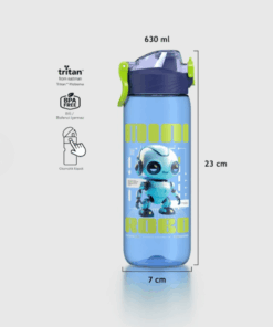 Bình nước trẻ em Tritan cao cấp Renga Wave 630ml - 912167 nhiều màu
