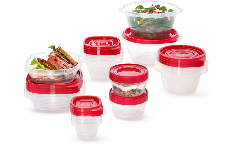 Set hộp Rubbermaid TakeAlongs 40 món (20 Hộp) màu đỏ Ruby - Made in USA