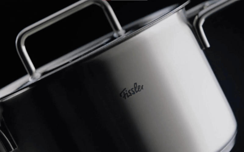 Vật liệu thép cao cấp của bộ nồi Fissler Pure Collection 5 món vung kính kèm chảo