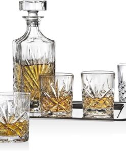 BỘ BÌNH LY PHA LÊ GODINGER DUBLIN 8 MÓN KÈM KHAY (1 bình đựng 750ml, 6 ly 240ml)