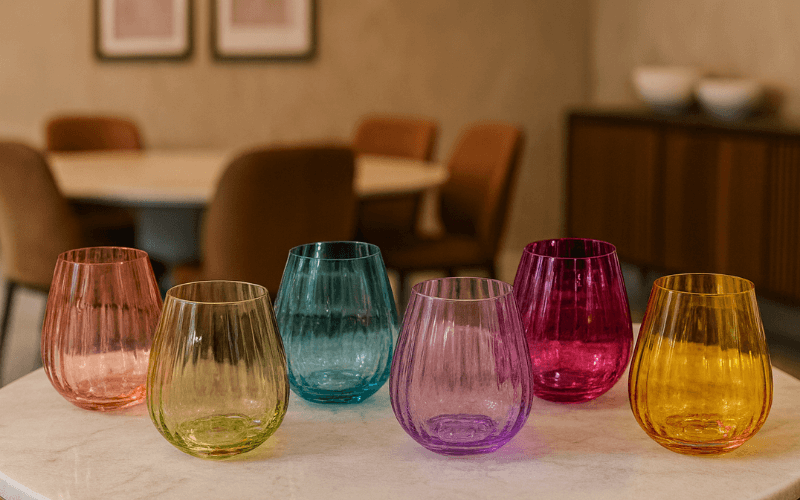 Set 6 cốc Columba màu 380ml Crystal Bohemia