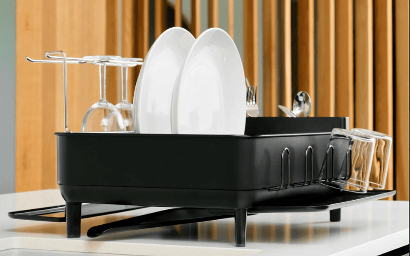 Giá úp bát inox Simplehuman
