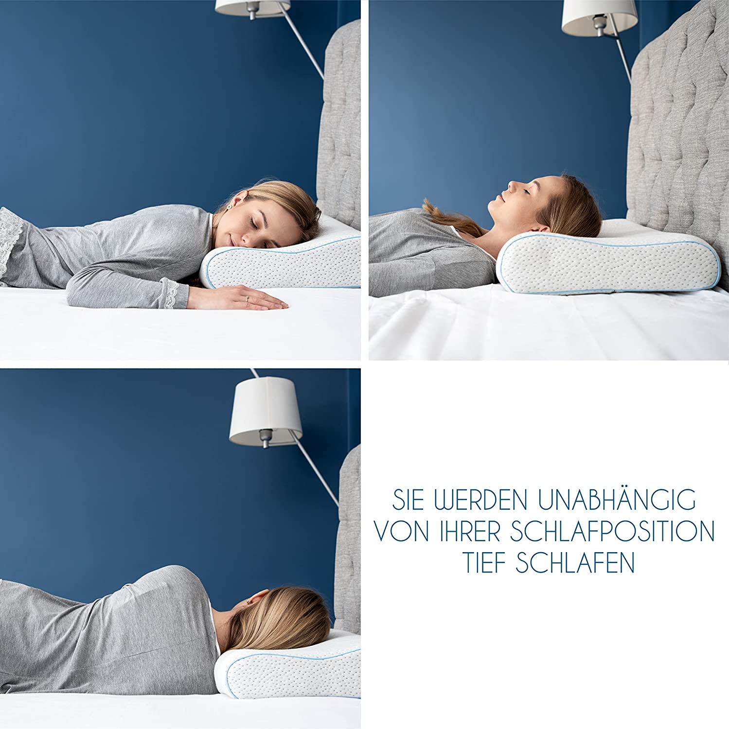 Gối được thiết kế với hình dáng đặc biệt dạng sóng