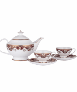 Bộ trà sứ viền đỏ Imperial London