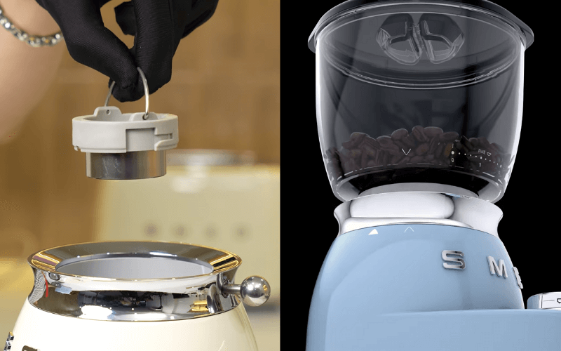 Máy xay hạt cà phê SMEG CGF11 dễ dàng tháo rời