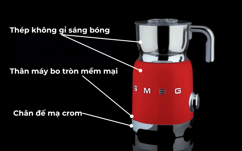 Máy đánh bọt sữa SMEG MFF11 thiết kế đẹp