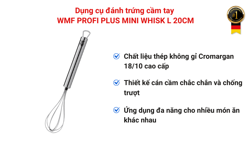 Dụng cụ đánh trứng cầm tay WMF PROFI PLUS MINI WHISK L 20CM